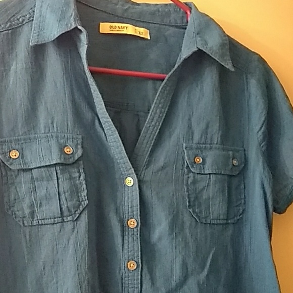 Beautiful blue Old Navy blouse - Picture 2 of 4